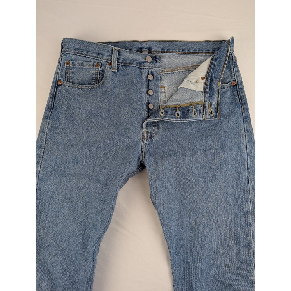 Men's 35x30 Levi’s 501 Button Fly Straight Leg Denim Jeans 35 x 30